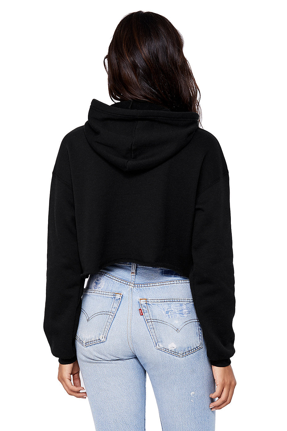 WOMEN'S CROPPED FLEECE HOODIE