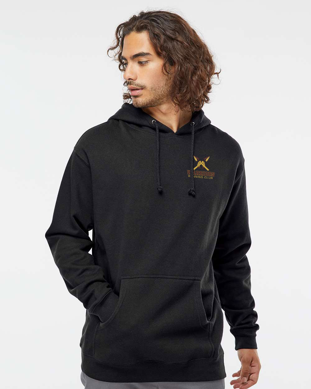 DOUBLE SIDED LOGO UNISEX SPONGE FLEECE PULLOVER HOODIE