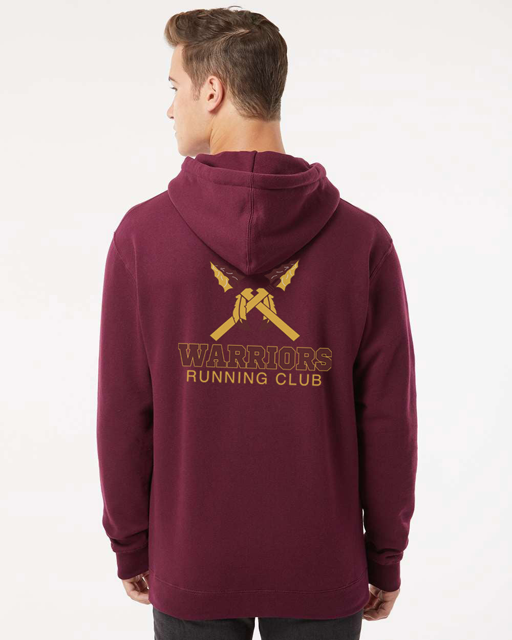 DOUBLE SIDED LOGO UNISEX SPONGE FLEECE PULLOVER HOODIE