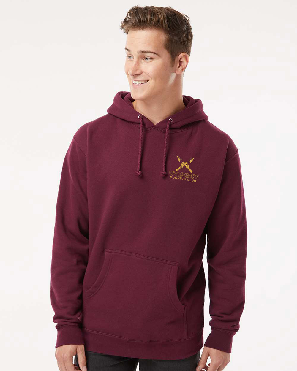 DOUBLE SIDED LOGO UNISEX SPONGE FLEECE PULLOVER HOODIE