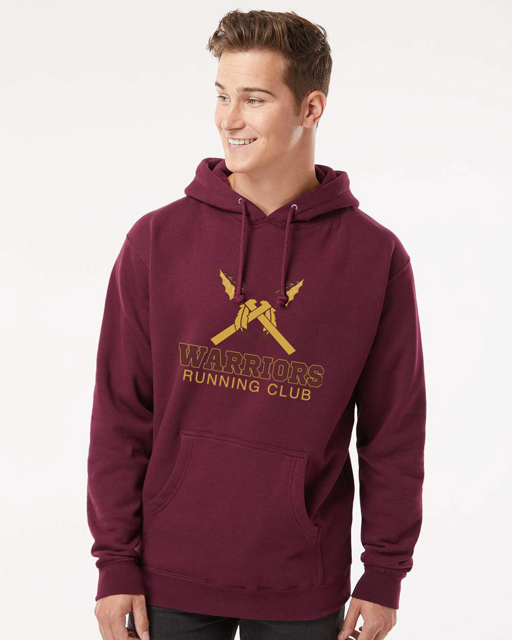 LARGE FRONT LOGO UNISEX SPONGE FLEECE PULLOVER HOODIE