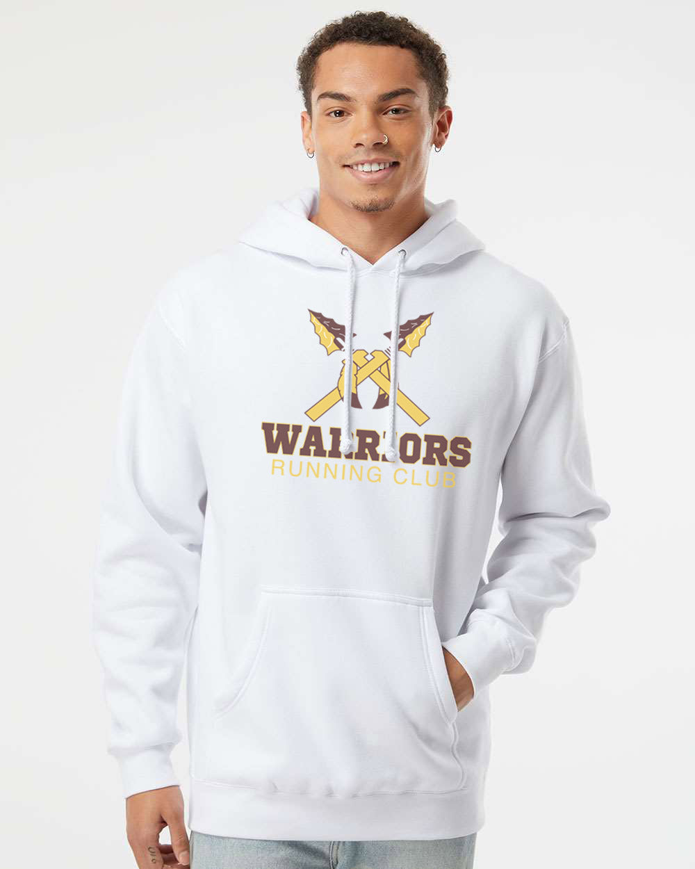 LARGE FRONT LOGO UNISEX SPONGE FLEECE PULLOVER HOODIE
