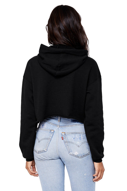 WOMEN'S CROPPED FLEECE HOODIE