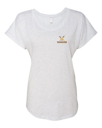 WOMEN'S DOUBLE SIDED LOGO DOLMAN S/S  TEE
